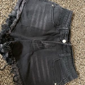 Black Jean Shorts